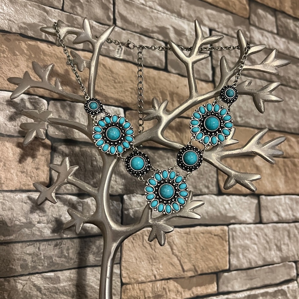 Lucky brand southwest style, turquoise statement necklace